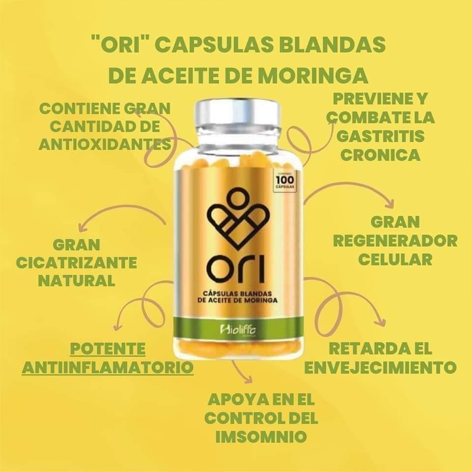 CAPSULAS BLANDAS DE ACEITE DE MORINGA ORI - Imagen 2