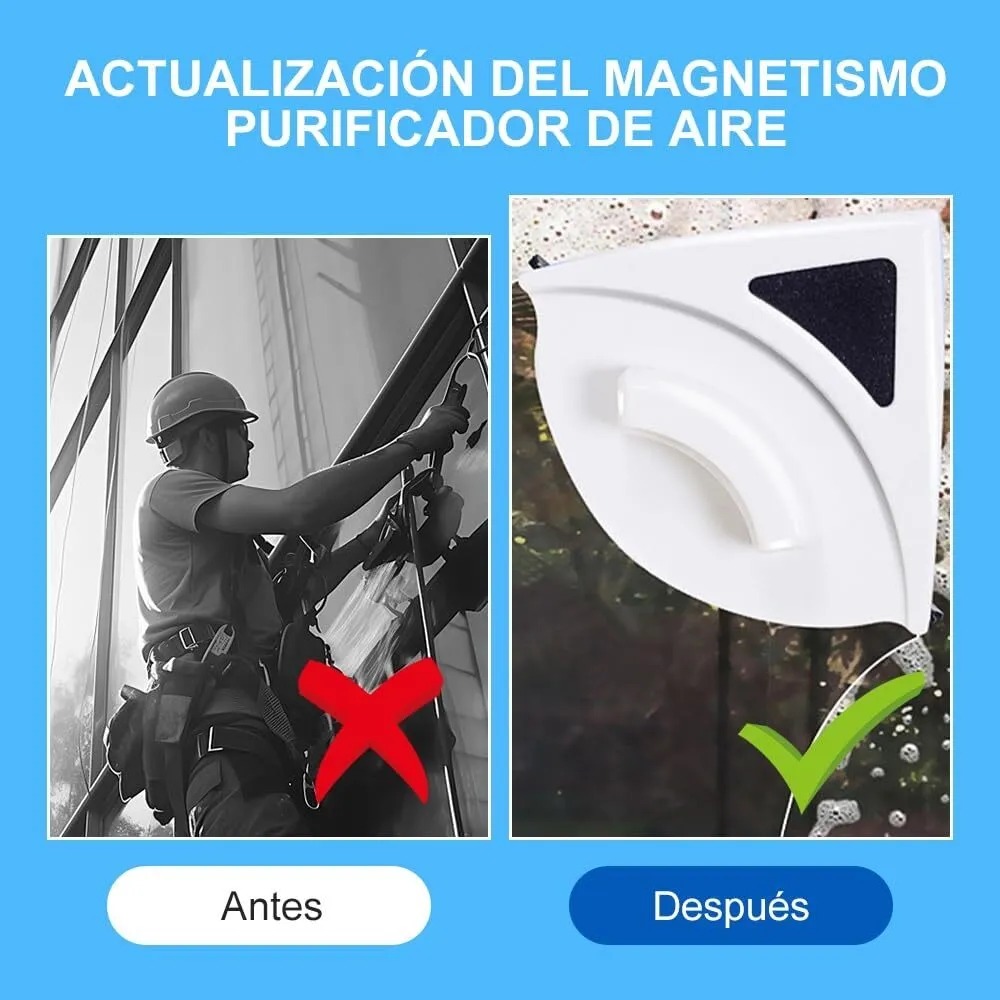 LIMPIA VIDRIOS MAGNETICO IMANTADO TRIANGULAR PARA VENTANAS DE POCO ACCESO - Imagen 5