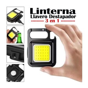 MINI LINTERNA TIPO LLAVERO CON DESTAPADOR